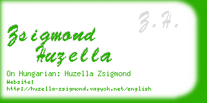 zsigmond huzella business card